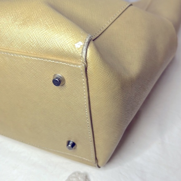 LANCASTER gold staffing leather Intemporal Large shoulder tote. - Picture 10 of 15